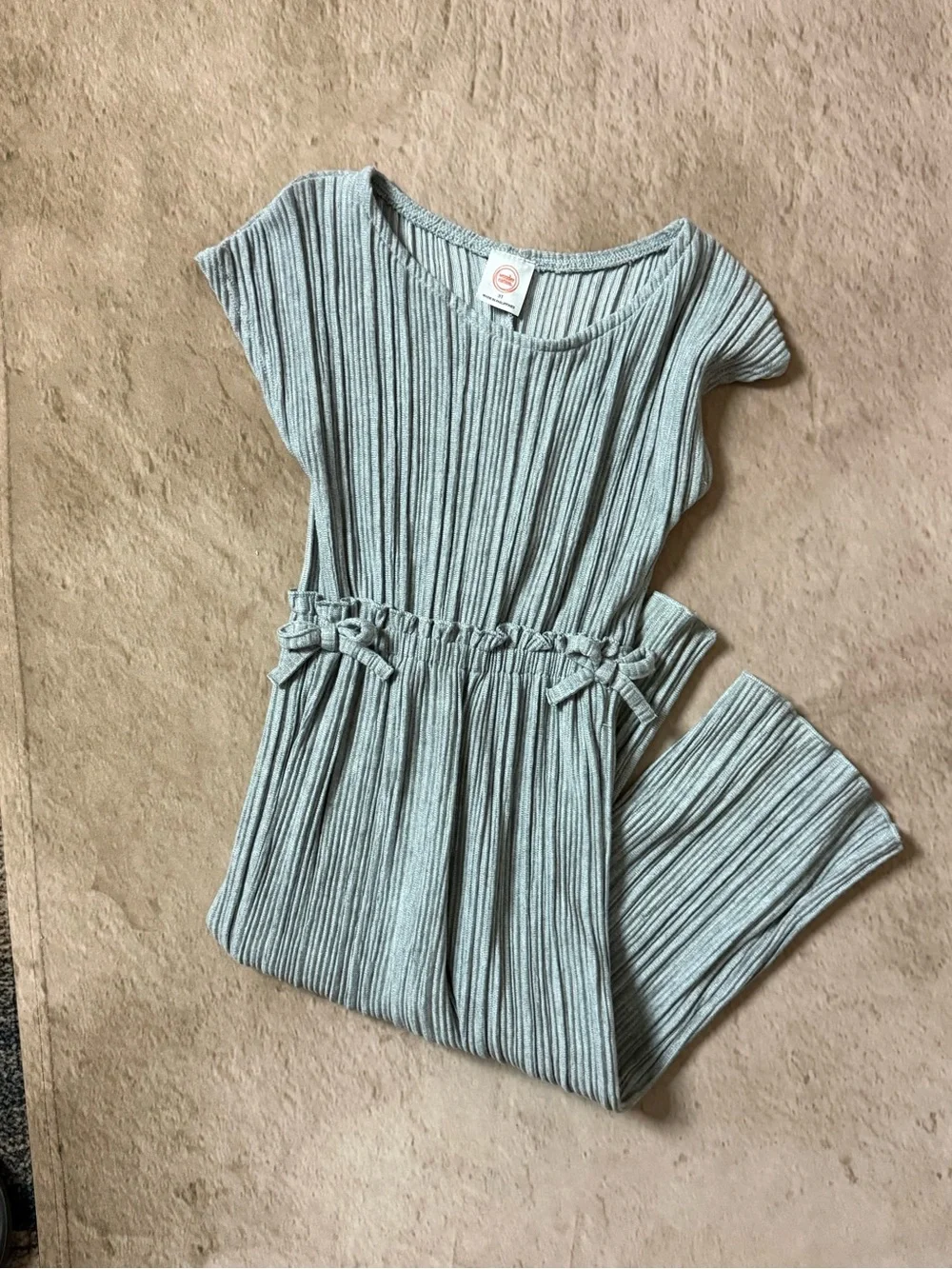 wonder nation Light Teal Ribbed One-Piece Jumpsuit